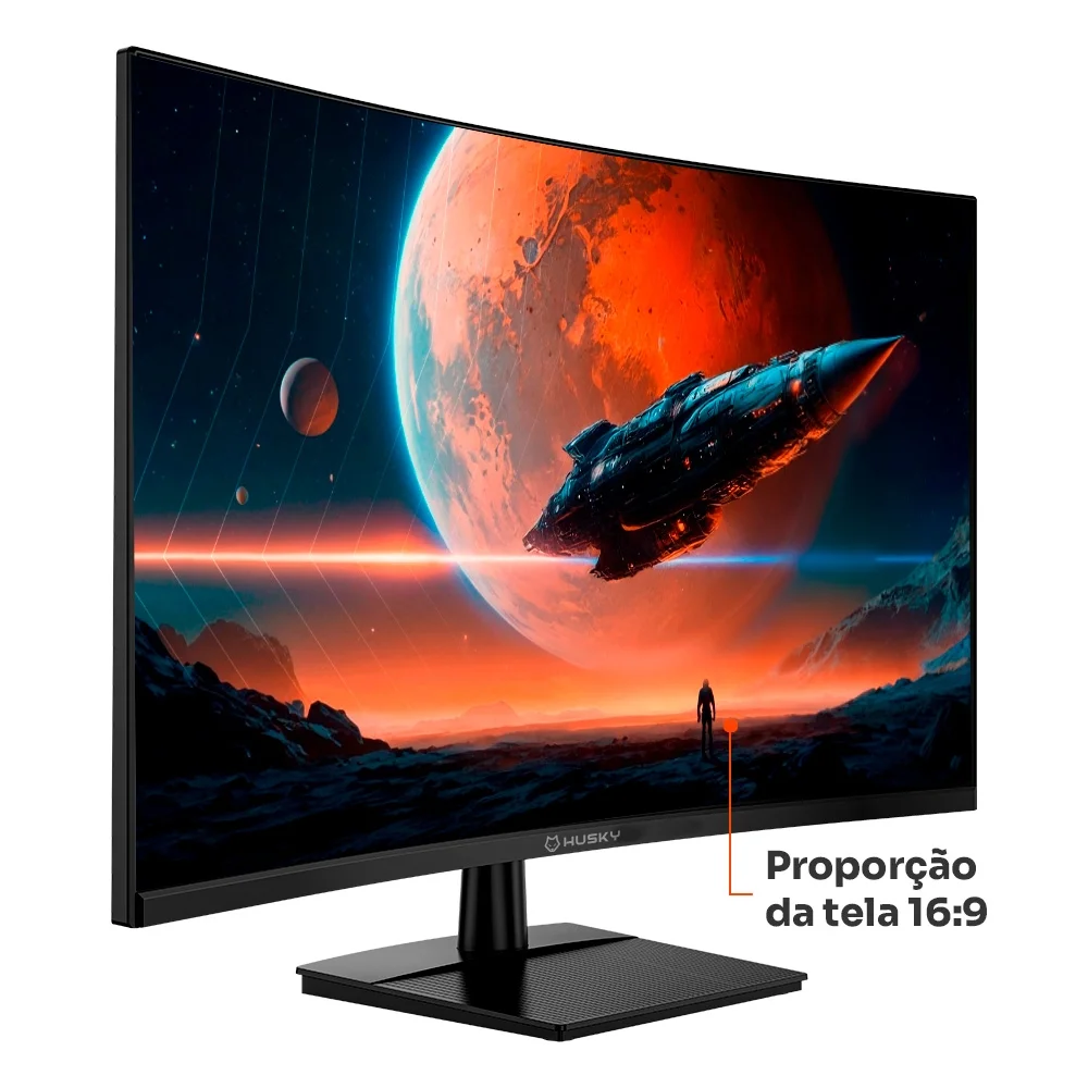 Monitor Gamer Husky Boreal 31.5" FHD 260Hz VA Curvo - HMG00732PT - Imagem 4