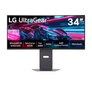 Monitor Gamer LG UltraGear 34" QHD 160Hz VA Curvo - 34G600A-B