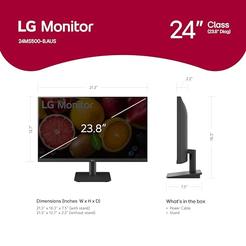 Monitor Gamer LG 24" FHD 100Hz IPS - 24MS500-B - Imagem 4
