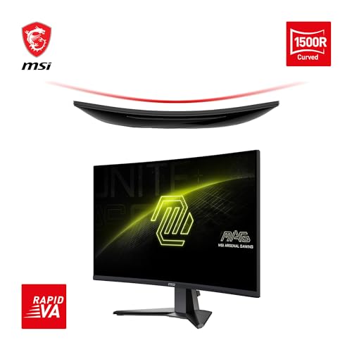 Monitor Gamer MSI MAG 27" QHD 180Hz VA Curvo - 27CQ6F - Imagem 1